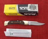 Buck 0055BRS 055-SP4 The 55 Ebony Lockback Knife 420HC USA 55BRS Lot#BU-354