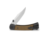 Buck 0110GRS5 110 Folding Hunter Sport 30V Knife Black Aluminum Handles w/ Green Micarta Inlays