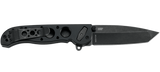 Columbia River CRKT M16-02DB Dead Bolt Assisted Flipper Knife D2 Black Stonewashed Tanto Kit Carson