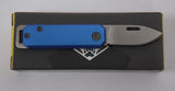 Bear & Son Knife 109BL Blue Aluminum Slip Joint 2 1/2" Ozark Cutlery Supply Logo USA Made