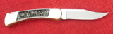 Buck 0110 110 Folding Hunter Knife Pewter Handle with Deer Scene 1984 Limited Edition USA Lot#110-123