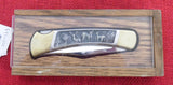 Buck 0110 110 Folding Hunter Knife Pewter Handle with Deer Scene 1984 Limited Edition USA Lot#110-123