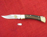 Buck 0110AL 110 Al Buck Commemorative Folding Hunter Gold Etched Lockback Knife USA Made 1992 Lot#110-142
