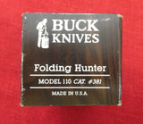 Buck 0110 110 Folding Hunter Knife USA 1989 Georgia Pacific Logo UNUSED Lot#110-214
