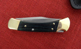 Buck 0110BLS 110 Folding Hunter Knife Indigo Wood 2007 USA UNUSED Lot#110-238