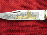Buck 0110 110-EB Folding Hunter Budweiser Adolphus Busch Sr 1886 Gold Etched Lockback Knife USA Made 1992 Lot#110-93