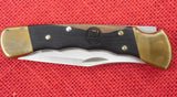 Buck 0110 110FG Folding Hunter Knife Fingergrooved USA Made 1991 Company LOGO ICI Handle IN BOX Lot#110-199