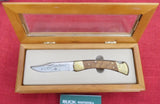 Buck 0110 110 Folding Hunter Knife Limited Edition #6 Willey Knives USA 2003 Oak Handle Lot#110-190
