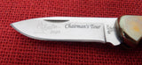 Buck 0112BRSSH 50th Anniversary 112 Ranger Knife 2022 President's Tour CJ Signed Drop Pont USA #59/125 Lot#112-39