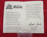 Buck 0119BKS 119 Special 100 Years Hunting Knife Black Leather 2002 USA NOS Lot#119-72