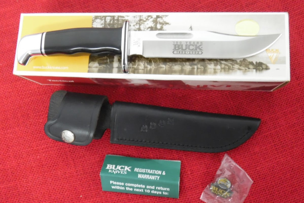 Buck 0119BKS 119 Special 100 Years Hunting Knife Black Leather 