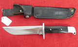 Buck 0124 124 Frontiersman Fixed Blade Knife Early 70's Model w/ Lanyard Hole like Nemo Micarta USA Lot#124-3
