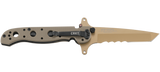 Columbia River CRKT M16-13DSFG Kit Carson Special Forces Flipper Knife Tanto Desert Tan G10 Veff Serrations