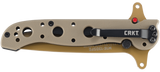 Columbia River CRKT M16-13DSFG Kit Carson Special Forces Flipper Knife Tanto Desert Tan G10 Veff Serrations