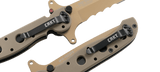 Columbia River CRKT M16-13DSFG Kit Carson Special Forces Flipper Knife Tanto Desert Tan G10 Veff Serrations