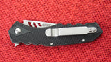 Ruger by CRKT R1703 Lerch Follow-Through Compact Flipper Knife GRN Handles Stonewashed