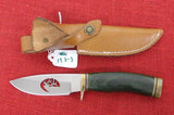 Buck 0192 192 Vanguard Green Wood Elk Blade Cutout Knife USA Lot#192-3