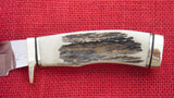 Buck 0192 192 Vanguard Stag Slab Handles Highly Polished Knife 1993 USA Lot#192-8