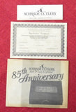 Schrade Knife 1989 Stag Split Back Whittler 85th Anniversary USA Etched Blade MINT Lot#199