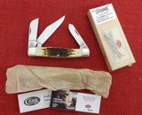 Case 00204 Large Stockman Knife Marked CV (NOT CS) Amber Bone USA 2022 NEW