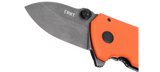Columbia River CRKT 2486 Squid Orange G10 D2 Assisted Flipper Knife Lucas Burnley