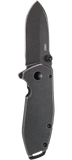 Columbia River CRKT 2493 Squid Assist Lucas Burnley Black Stonewashed Framelock Assisted Flipper Knife
