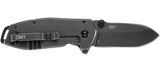 Columbia River CRKT 2493 Squid Assist Lucas Burnley Black Stonewashed Framelock Assisted Flipper Knife