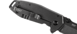 Columbia River CRKT 2493 Squid Assist Lucas Burnley Black Stonewashed Framelock Assisted Flipper Knife