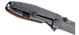 Columbia River CRKT 2495B Squid XM Lucas Burnley Black Stonewashed D2 Brown G10 Assisted Flipper Knife