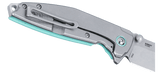 Columbia River CRKT 2560 Lucas Burnley Ibis Teal G10/Stainless Flipper Knife Frame Lock