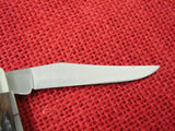 Buck 0312 312BB Mini Trapper Pocket Knife Brown Bone Handle USA Made 1990 UNUSED Lot#312-4