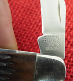 Buck 0312 312BB Mini Trapper Pocket Knife Brown Bone Handle USA Made 1990 UNUSED Lot#312-4