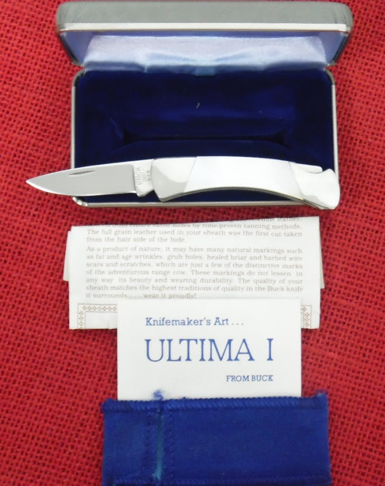Buck 0507 507 Ultima Pearl Gentleman's Knife USA Made 1 Dot Early 
