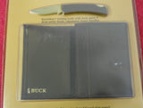 Buck 0529W1P 529 BuckMates BuckSkin Gent Knife and Amity Wallet Set Lizard Pattern USA 1988 Lot#529-1