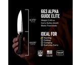 Buck 0663BKS 663 Alpha Guide Elite Hunting Knife MagnaCut G10 USA NEW