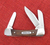 Buck 0703 703 Colt Wood Handle Pocket Knife 3 Blade USA Made Brown Box Lot#703-16