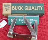 Buck 0703 703 Colt RARE w/ 704 Blade Wood Handle Pocket Knife 3 Blade 420HC USA Made 1998 Lot#703-8