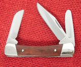Buck 0703 703 Colt RARE w/ 704 Blade Wood Handle Pocket Knife 3 Blade 420HC USA Made 1998 Lot#703-8