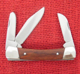 Buck 0703 703 Colt RARE w/ 704 Blade Wood Handle Pocket Knife 3 Blade 420HC USA Made 1998 Lot#703-8