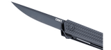 Columbia River CRKT 7081D2K CEO Microflipper Black D2 Knife Aluminum Richard Rogers Design