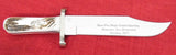 Buck 0903 903 Bowie Knife 2015 Bass Pro Grand Opening Moncton New Brunswick Elk Stag Salesman Sample Lot#BU-282