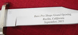 Buck 0903 903 Bowie Knife 2015 Bass Pro Grand Opening Roclin (Rocklin) California Elk Stag Salesman Sample Lot#BU-283