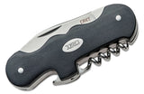 Columbia River CRKT 6925 Triple Play Slipjoint Knife Corkscrew Pakkawood Handle