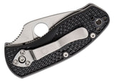 Spyderco C148PBK Ambitious Lightweight Knife Black FRN Plain Edge