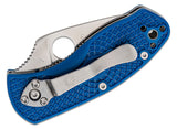 Spyderco C148SBL Ambitious Lightweight Knife Blue FRN S35VN Serrated SpyderEdge