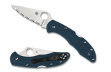 Spyderco C11FSK390 Delica Serrated K390 Knife Blue FRN Japan Made