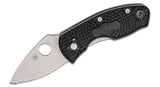 Spyderco C148PBK Ambitious Lightweight Knife Black FRN Plain Edge