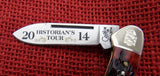 Case 06735 Baby Butterbean Historians Tour 125th Anniv 2014 USA Crimson Bone Engraved 62132 SS