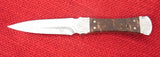 Buck 0205 205 Koji Hara Dagger "Stone-Step" Handle w/ Burlwood Inserts ATS-34 Fixed Blade Knife USA Lot#SB-koji