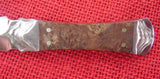 Buck 0205 205 Koji Hara Dagger "Stone-Step" Handle w/ Burlwood Inserts ATS-34 Fixed Blade Knife USA Lot#SB-koji